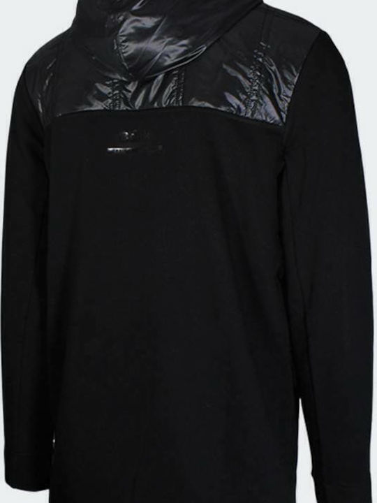 Herren Jacke mit Kapuze Schwarz