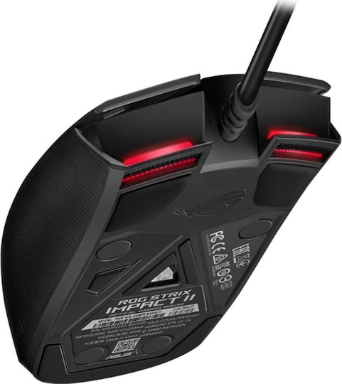 Asus ROG Strix Impact II RGB Геймърска Мишка 6200 DPI Черен