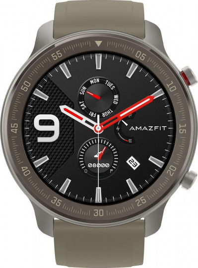 Amazfit GTR Titanium 47mm Αδιάβροχο Smartwatch με Παλμογράφο (Γκρι)