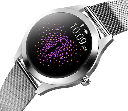 KW10 Smartwatch με Παλμογράφο (Ασημί)