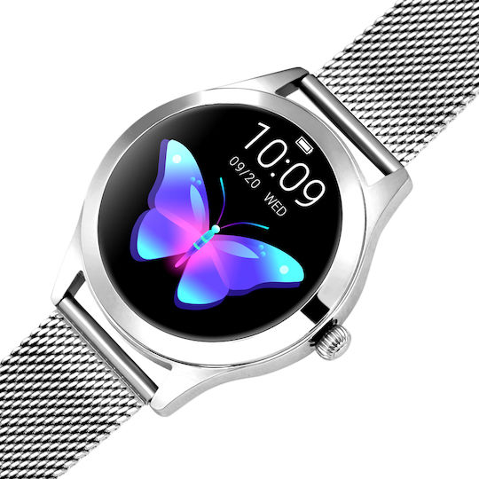 KW10 Smartwatch με Παλμογράφο (Ασημί)