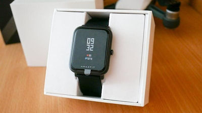 Amazfit Bip 39mm Smartwatch mit Pulsmesser (Schwarz)