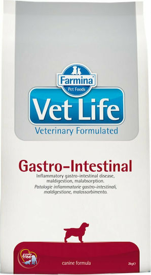 Farmina Vet Life Gastrointestinal 2kg Trockenfutter Diät für erwachsene Hunde mit Huhn, Reis, Thunfisch, Kartoffeln, Fleisch und Fisch