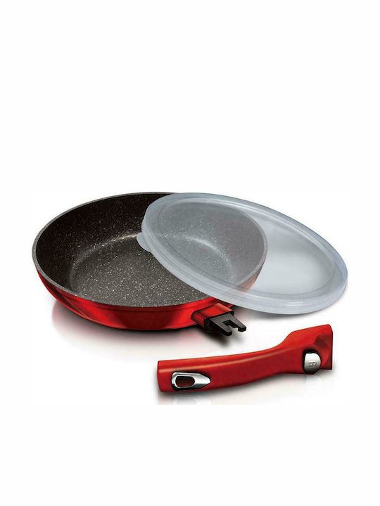 Berlinger Haus Metallic Line Pan Made of Aluminum with Lid with Stone Coating 28cm