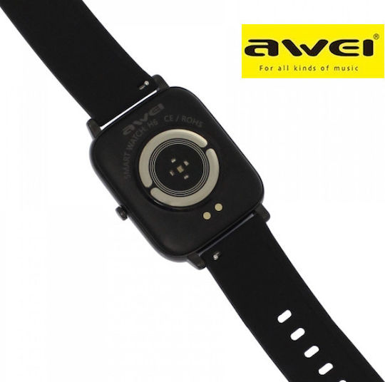 Awei H6 Smartwatch με Παλμογράφο (Μαύρο)