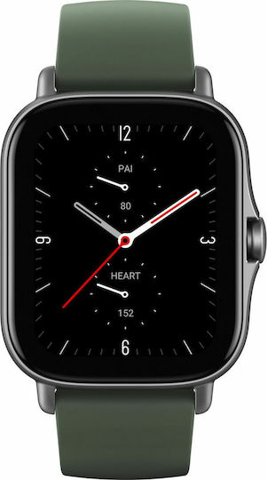Amazfit GTS 2e Aluminium 43mm Αδιάβροχο Smartwatch με Παλμογράφο (Moss Green)