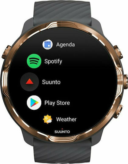 Suunto 7 50мм Водоустойчив Смартчасовник с Пулсомер (Graphite Copper)