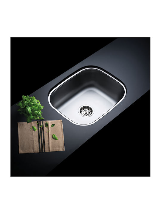 Fortinox Valley 28053 107-28053-110 28053-110 Undermount Sink Inox Satin W52.5xD42.5cm Silver