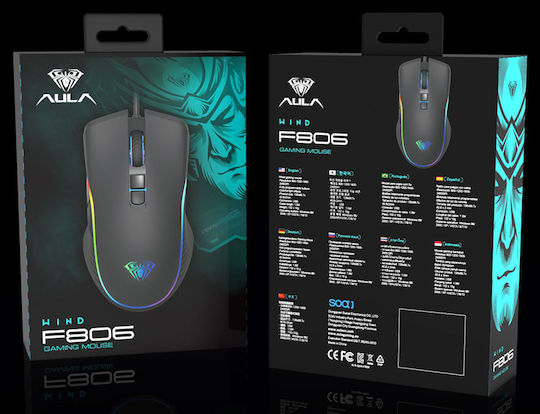 Aula Wind F806 RGB Gaming Mouse Negru