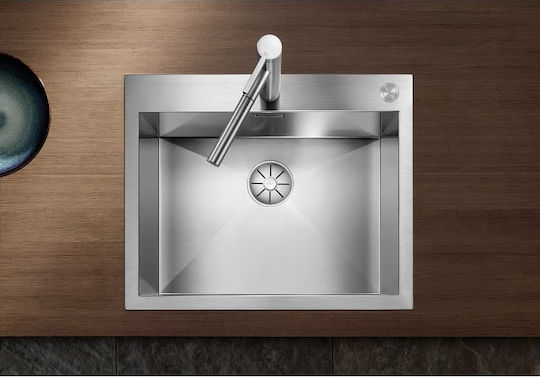 Blanco Zerox 550-IF/A (PushControl) 521638 Drop-In Sink Inox Satin W61xD51cm Silver