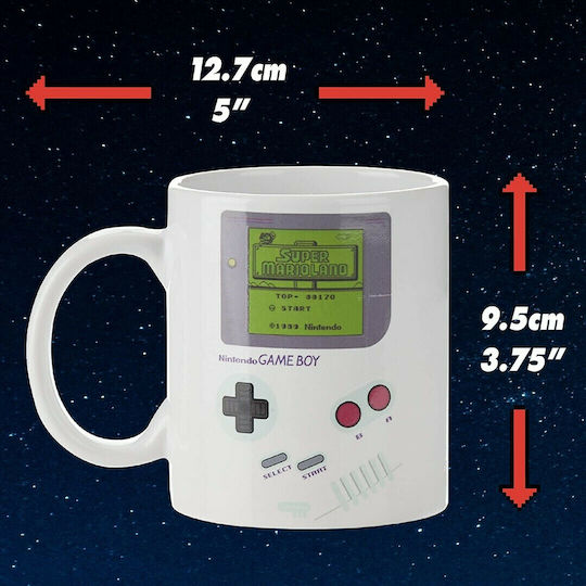 Paladone Nintendo Game Boy Heat Change Ceramic White Mug 300ml
