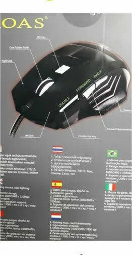 aoas K90 Gaming Ποντίκι 3200 DPI Μαύρο