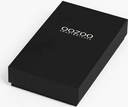 Oozoo Q00119 Stainless Steel 43mm Smartwatch with Heart Rate Monitor (Black)