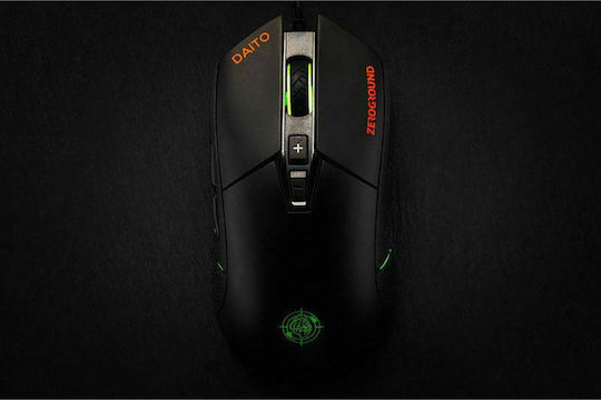 Zeroground MS-4000G Daito RGB Gaming Ποντίκι 10000 DPI Μαύρο