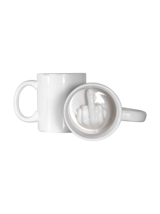 Thumbs Up Up Yours Mug Ceramic White 250ml 0001218