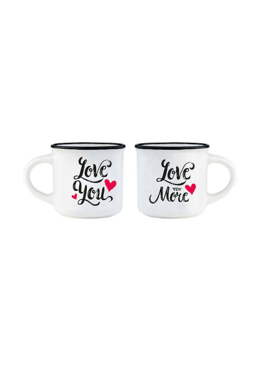 Legami Milano Love You Mug Ceramic White 50ml 2pcs
