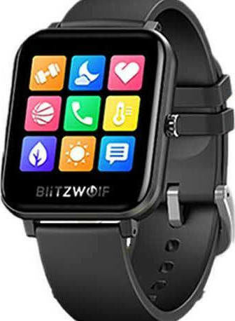BlitzWolf BW-GTC Smartwatch με Παλμογράφο (Μαύρο)
