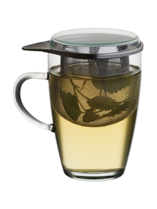 Simax Mug Glass with Lid Transparent 350ml