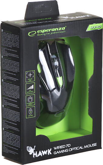 Esperanza MX401 Hawk Gaming Mouse Negru