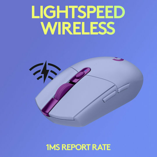 Logitech G305 Ασύρματο Gaming Ποντίκι 12000 DPI Μωβ