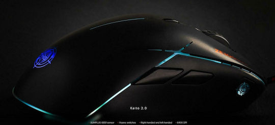 Zeroground KAITO v2.0 RGB Gaming Ποντίκι 6400 DPI Μαύρο