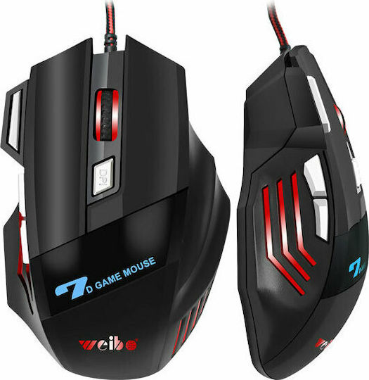 Weibo X7 Gaming Ποντίκι Μαύρο