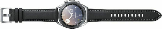 Samsung Galaxy Watch3 Stainless Steel 41mm Αδιάβροχο με Παλμογράφο (Mystic Silver)