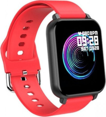 T82 Smartwatch mit Pulsmesser (Rot)