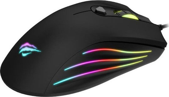 Havit MS1007CM RGB Gaming Ποντίκι 6400 DPI Μαύρο