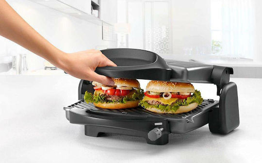 De'Longhi Sandwich Maker Grill with Removable Plates 1600W Black