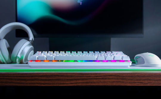 Razer Huntsman Mini Gaming Mechanical Keyboard 60% with Razer Clicky switches and RGB lighting (English US) White