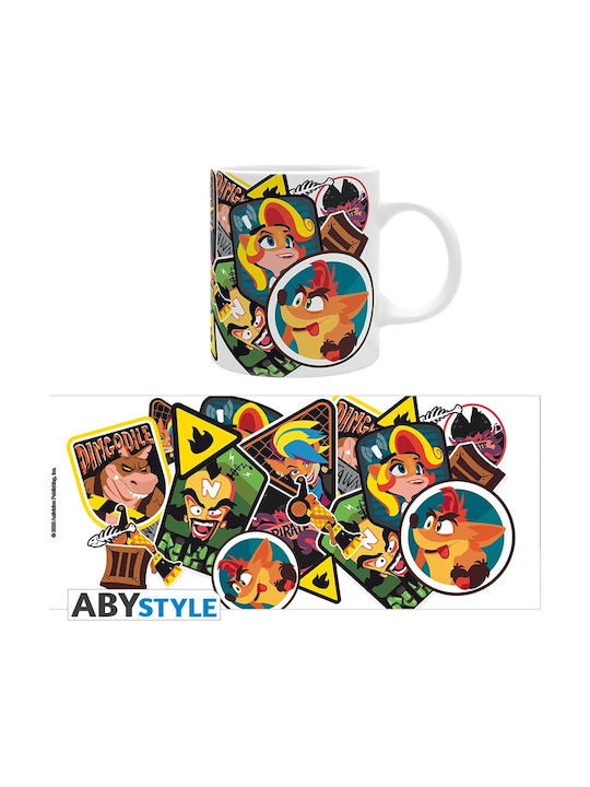 Abysse Crash Bandicoot - Sticker Crash Ceramic Cup Multicolour 320ml