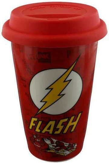 Pyramid International Flash Mug Ceramic with Lid Red