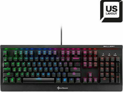 Sharkoon Skiller SGK3 Gaming Tastatură Mecanică cu Kailh Blue comutatoare și iluminare RGB (Engleză US)