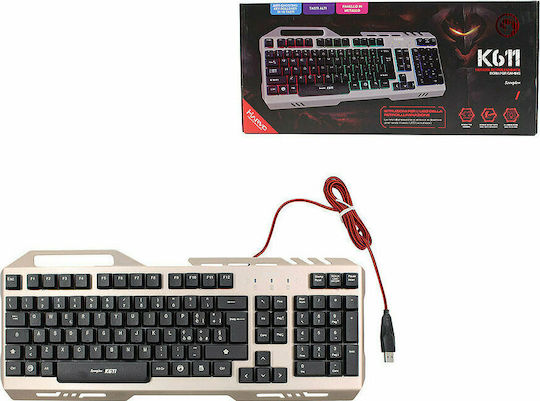 Marvo K611 Gaming Πληκτρολόγιο με RGB φωτισμό (Αγγλικό US)
