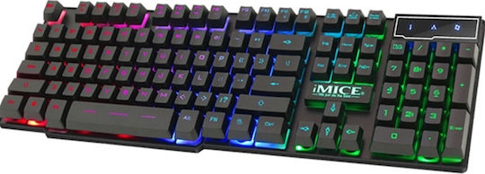 iMice AK-600 Gaming Πληκτρολόγιο με RGB φωτισμό (Αγγλικό US)