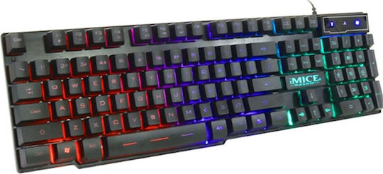 iMice AK-600 Gaming Πληκτρολόγιο με RGB φωτισμό (Αγγλικό US)