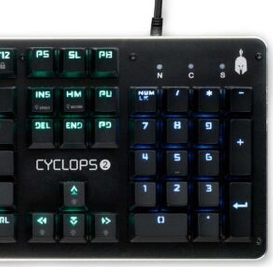 Spartan Gear Cyclops 2 Gaming Mechanical Keyboard with RGB Lighting English US