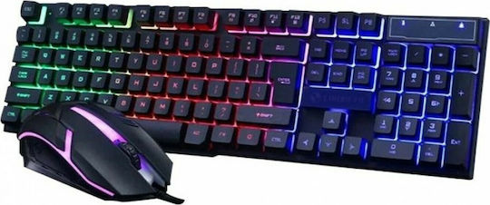 Aoas M-300 Σετ Gaming Πληκτρολόγιο με RGB φωτισμό & Ποντίκι (Αγγλικό US)