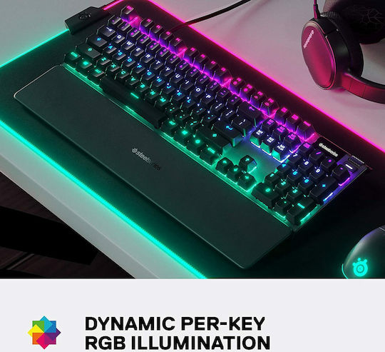 SteelSeries Apex 5 Gaming Mechanische Tastatur mit SteelSeries Hybrid Schaltern und RGB-Beleuchtung (Englisch US)