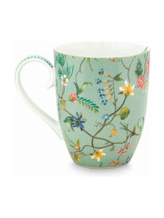 PiP Studio Jolie Flowers Κούπα από Πορσελάνη Blue 350ml