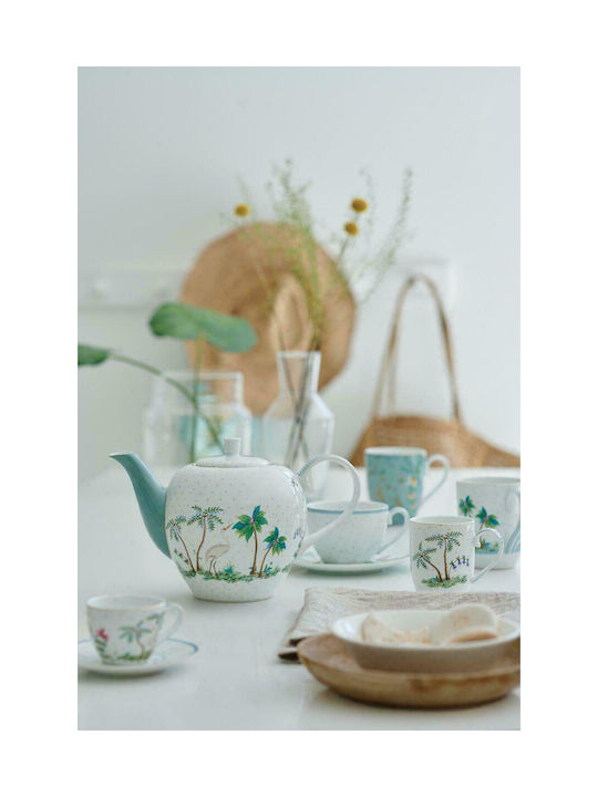 PiP Studio Jolie Flowers Κούπα από Πορσελάνη Blue 350ml