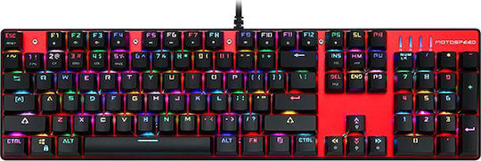 Motospeed Inflictor CK104 Gaming Μηχανικό Πληκτρολόγιο με Outemu Blue διακόπτες και RGB φωτισμό (Αγγλικό US) Κόκκινο