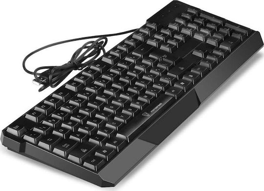 Motospeed K70 Gaming-Tastatur Volle Größe mit beleuchteten Tasten (Englisch US) Schwarz