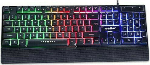 Weibo WB-100 Dark Hero Gaming Tastatură cu iluminare RGB (Engleză US)