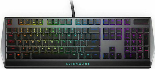 Dell Alienware AW510K Gaming Mechanical Keyboard with Cherry MX Red Low Profile switches and RGB lighting (English US) Gray
