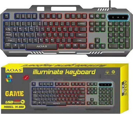 M-888 Gaming Πληκτρολόγιο με RGB φωτισμό (Αγγλικό US)