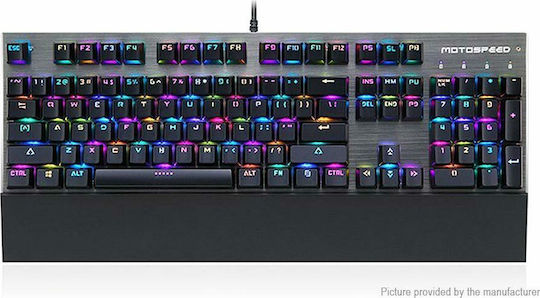 Motospeed CK108 Gaming Mechanical Keyboard with Outemu Black switches and RGB lighting (US English)
