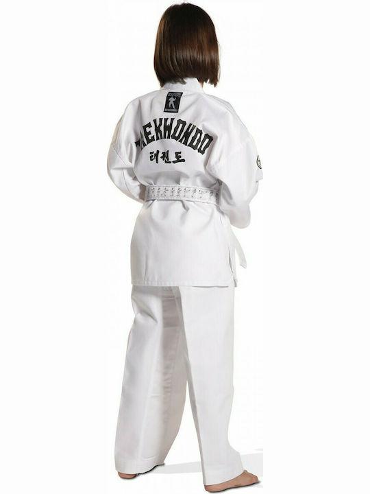 Olympus Sport Kyorugi Ribbed Στολή Taekwondo Ενηλίκων/Παιδική Λευκή
