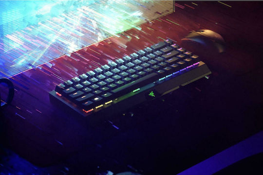 Razer BlackWidow V3 Mini Безжичен Гейминг Механична Клавиатура 65% с Зелен Razer суичове и RGB подсветка (Английски US) Черен